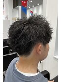 緩めツイスパアップバング仙台メンズヘアショート
