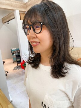 エン(en,) レイヤーカット/外ハネレイヤー/アッシュブラウン