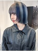 ミディアム前髪カット韓国ヘアおくれ毛_F0623
