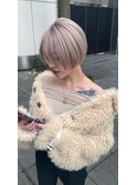 ミルクティーショートボブ