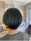 丸みショート×ミントカラー