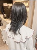 福山美容室caaryウルフレイヤーロング髪質改善骨格補正10代20代