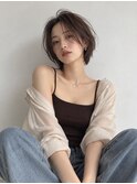 池袋/20代30代/大人可愛い丸みショート/髪質改善カラー/小顔丸顔