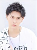 黒髪短髪！【マットハードショート】2ブロックアップバング