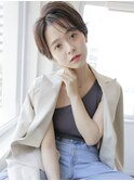 大人可愛い★ショート×センターパート