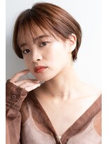 テラスコード(TERRACE CODE) 小顔カットマッシュショートベージュカラー前髪あり20代30代40代