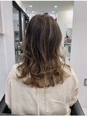 【助川】　脱白髪染めバレイヤージュ