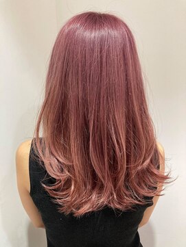 アリーズ シブヤ(ALLYS shibuya) フェミニティ ショコラピンク 大人かわいい ロングレイヤー