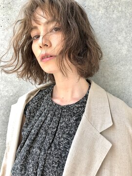 ヘアモード カクテル ニュアンスボブ×アッシュベージュ【JUN】