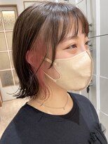 インナーカラー×ペールピンク
