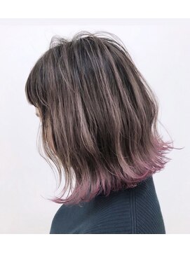 モアナバイヘッドライト 曽根店(Moana by HEADLIGHT) Moana#毛先ピンク#結べるボブ#大人可愛い