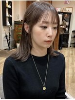 ゼン(ZEEN)&nbsp;イルミナカラー〔BEACH〕×外ハネミディ@20代30代40代50代