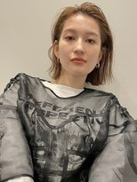 お洒落なウェットヘアの切りっぱなしボブ【銀座】