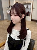 韓国前髪顔周り×小顔レイヤー[横浜/縮毛矯正/丸型卵型逆三角形]
