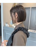 ミニボブ × オリーブベージュ