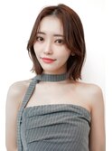 20代30代大人美人ショートボブ/小顔ショートヘア/マロンベージュ