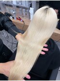 髪質改善ホワイトブロンド