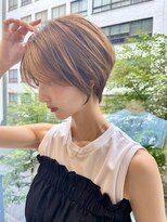 モードケイズトウキョウ 銀座店(MODEK'S TOKYO)&nbsp;レイヤーカット/顔周り/前髪カット/ショート/ボブ/ボブレイヤー