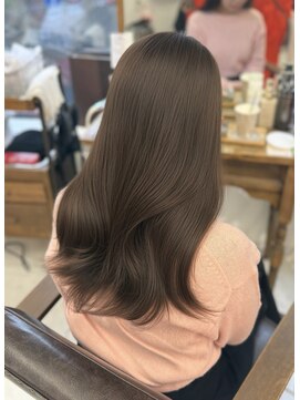 ハピネス 梅田茶屋町店(HAPPINESS) オリーブグレージュ/レイヤーカット/顔まわり/韓国ヘア