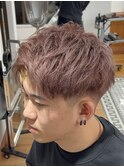 MEN'S HAIR/アップバングショート/ピンクベージュ/表参道駅