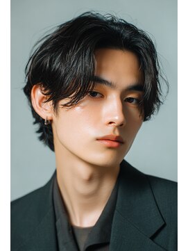 ロッソ ヘアアンドスパ 谷塚店(Rosso Hair&SPA) センターパート/ウルフ/マッシュ /メンズカット