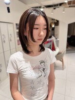 ステラ ヘア デザイン サロン(STELLA hair design salon)&nbsp;顔周り小顔レイヤー　黒髪　【杉若】