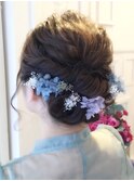 お客様スタイル☆お花の波ウエーブアレンジ