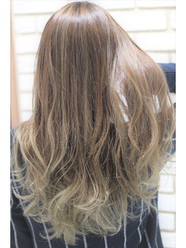 アーヌ エヌン(Anu Nn) ◆バレイヤージュ/ミルクティーベージュ/ケアブリーチ/イルミナ