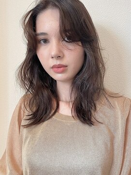 コフィー バイ メルト 吉祥寺(cofy by melt) 【松本咲花】韓国風ミディアムレイヤーアッシュブラウベージュ