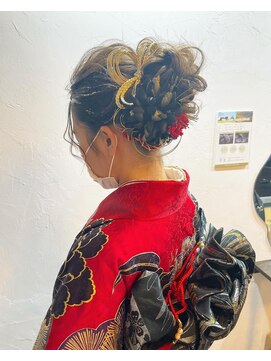 ブーケ(bouquet) 成人式 派手アップスタイル