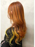 orange beige×orange highlight×yellow inner
