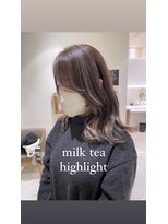 スウィープ 札幌大通(sweep) 柔らかな色味 コントラストミルクティーハイライト