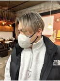 メンズバレイヤージュセンターパートケアブリーチダブルカラー