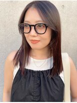 レジュアル(RESSUAL)&nbsp;デザインカラーレイヤーカットウェットヘア夏オリーブベージュ