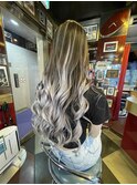 シルバーラベンダーバレイヤージュカラー