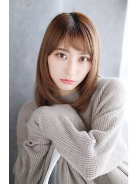 マーブルズ 横浜店(marbles) レイヤーカット/レイヤーミディアム/ベージュカラー[横浜]