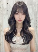 髪質改善顔まわりレイヤーカット酸熱ストレートワイドバング