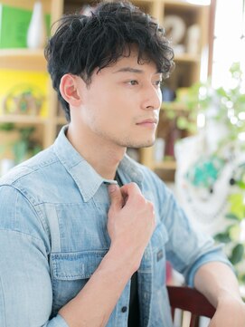 カバーヘア イヴ 戸頭店(COVER HAIR EVE) ■黒髪グレージュアッシュランダムパーマ104-2戸頭20代30代40代