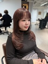 ザシェノンウメダ(THA CHAINON UMEDA) イメチェン/ピンクベージュ/アンブレラカラー/前髪/心斎橋