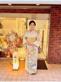 卒業式★訪問着着付けヘアー　着物レンタル可能