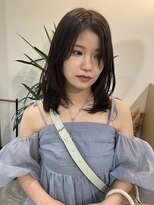 ラニヘアサロン(lani hair salon) 上品ミディアムレイヤー/カーキグレージュ