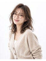 ツミカヘアーサロン(TSUMICA hair salon)&nbsp;大人くびれミディ×透け感シースルーバング☆小顔レイヤー