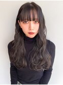 黒髪ワイドバング