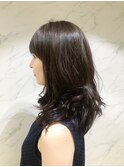 アッシュ×ふんわりウェーブセミロング【表参道青山原宿】