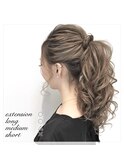 10分ヘアセット1200円！ポニーテール