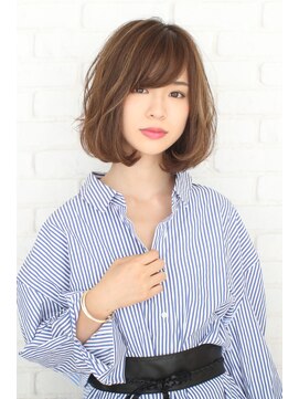ヘア アンド ビューティー ジーン 日進店(hair&beauty geen) 『geen』3Dハイライト×フェアリーボブ