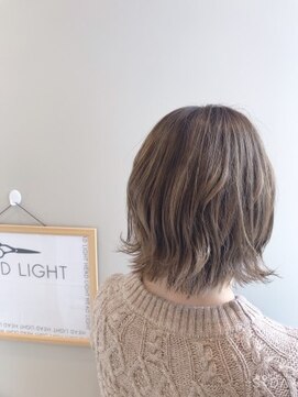 アーサス ヘアー デザイン 上越店(Ursus hair Design by HEADLIGHT) パッツンボブ！ハイライトたっぷりベージュカラー