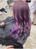 ラベンダーパープル×インナーカラー 