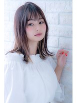 エルデ ナインズ ヘアー スタンド 川口店(elde 9's HAIR STAND)&nbsp;イメチェンフォギーベージュ耳かけ毛先パーマ厚めバング