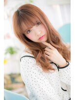 ミック 日暮里店(miq)&nbsp;甘ふわ♪外国人風オレンジブラウンドーリーストカールc1